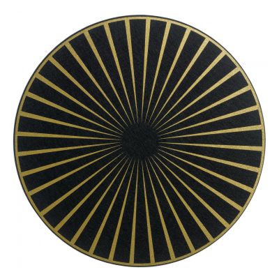 Tapete americano de feltro Raini preto/dourado Noir/Or Diameter 40