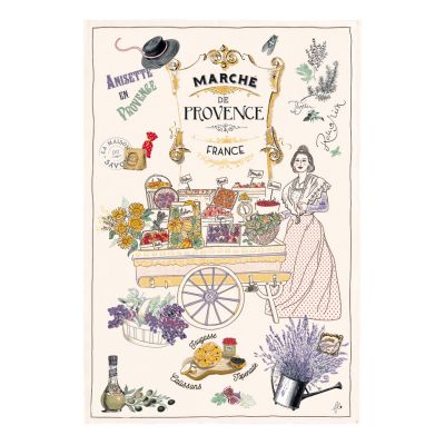 Toalha de chá Les Marches de Provence 48 X 72