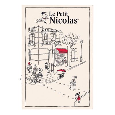 Toalha de chá Petit Nicolas in town Écru 48 X 72